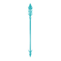 Minimalistic Arrow with a Refined Outline in Vibran Isolated on Transparent Background