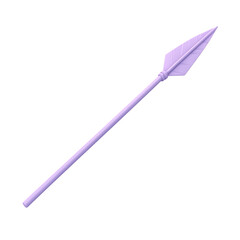 Minimal Arrow with Elegant Simplicity in Light Lave Isolated on Transparent Background