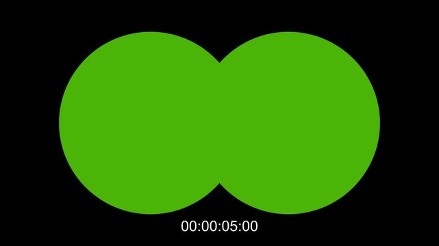 Simple binocular interface with time code or timestamp. green background.
