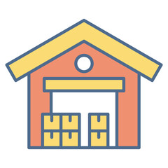 Storage Outline Color Icon Element For Design