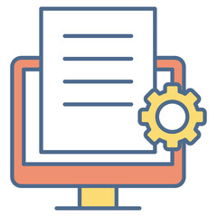 Obraz premium Automation Outline Color Icon Element For Design