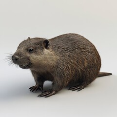 Fototapeta premium Photo of Beaver Isolated on white background