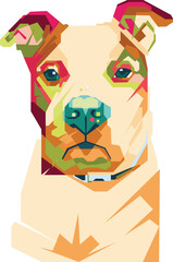 colorful dog with transparent background