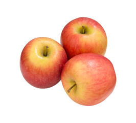 Red Yellow  Apples on  PNG Transparent  Background. Cut out Clipping Path With Adobe Photoshops Pen Tool.