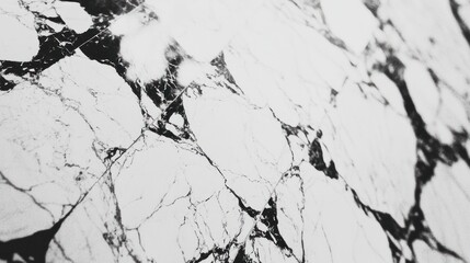Abstract monochrome black and white marble texture design.
