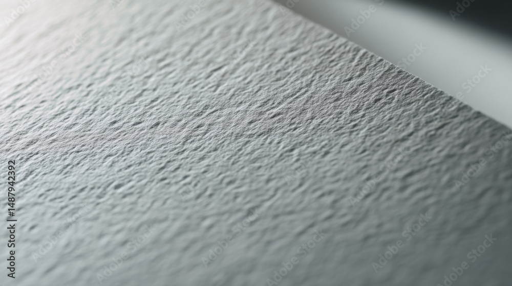 Aufkleber close-up view of a textured, light gray surface, possibly paper or stone, showing subtle undulations