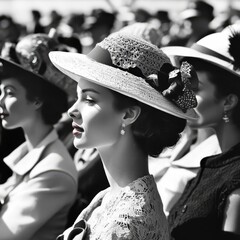 Elegant and Fancy Hats at Horse Race