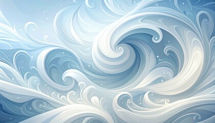 Stylized Swirling Patterns in White Colors with Vector Art Design