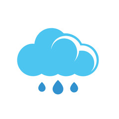 Cloud raining small heart shaped droplets