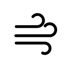 Blowing Wind Symbol on white Background