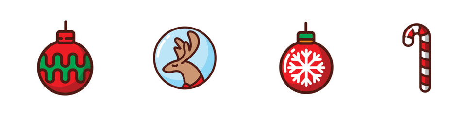 Set Icons Christmas elements