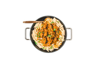 Close up of a bowl of corn flakes a glass of beer and a glass of orange juice on a white dish with healthy food ingredients