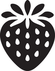 Strawberry silhouette vector art