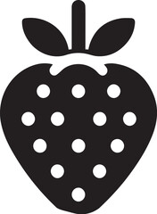 Strawberry silhouette vector art