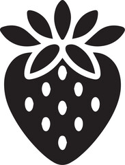 Naklejka premium Strawberry silhouette vector art