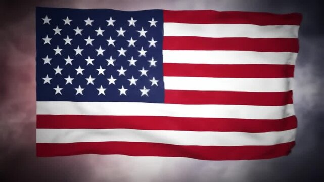 Bright Realistic USA Flag Loop