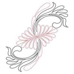  An illustration of a vectors different type of  flowers, traditional and cultural alpona design in continuous line art drawing style.