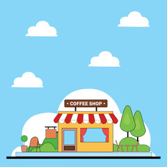 Coffee shop illustration