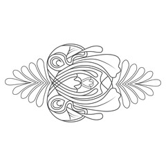  An illustration of a vectors different type of  flowers, traditional and cultural alpona design in continuous line art drawing style.