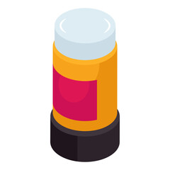 An isometric design icon of glue stick 