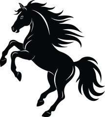 horse silhouette vector