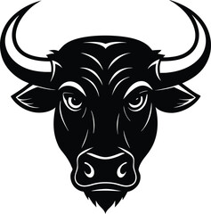 bull head isolated on white