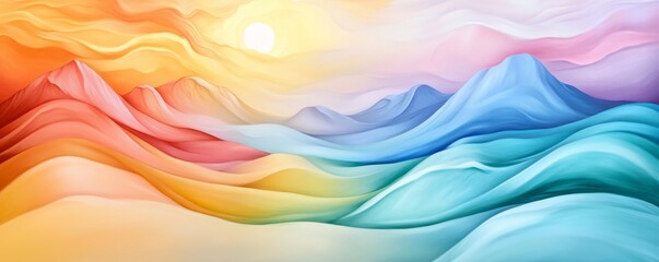 Obraz premium Vibrant Abstract Fluid Art Background - Swirling Colorful Resin Pour with Dynamic Movement and Organic Texture for Creative Design Projects.