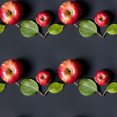 apples and leaves in back-to-school theme