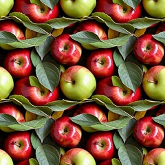 apples and leaves in autumn harvest theme