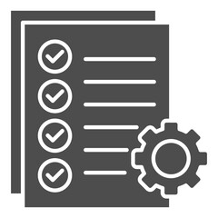 Fototapeta premium Workflow Glyph Icon Element For Design