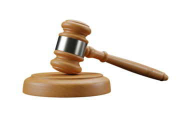 Wooden gavel and sound block symbol of justice and auction