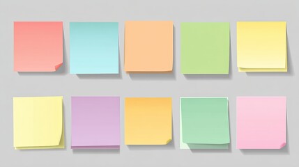 Pastelcolored sticky notes in a clean layout Abstract vector illustration