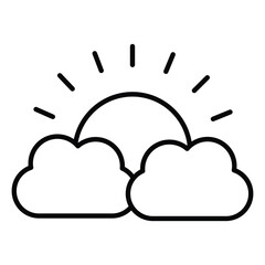 bright cloud vector illustration icon