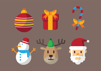 Set Icons Christmas elements