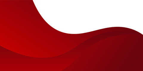 Elegant abstract red wave background with smooth curves and white space, ideal for bold and modern design themes