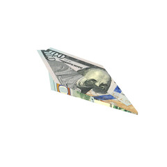 Transparent PNG 3D render of Magic Hat 100 dollar banknotes with realistic textures and lighting. Isolated on alpha background, ideal for finance, design, marketing, and visual presentations.