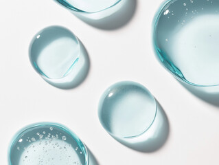 The combination of translucent bubbles, soft lighting, and white background creates a calming and elegant visual experience.