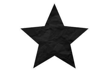 Obraz premium Crumpled black star pattern stickers, separated on a transparent background.