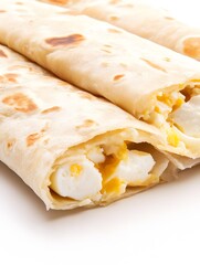 Healthy Homemade Stuffed Tortilla Wrap: Delicious Flatbread Recipe for a Savory Breakfast or Quick Lunch