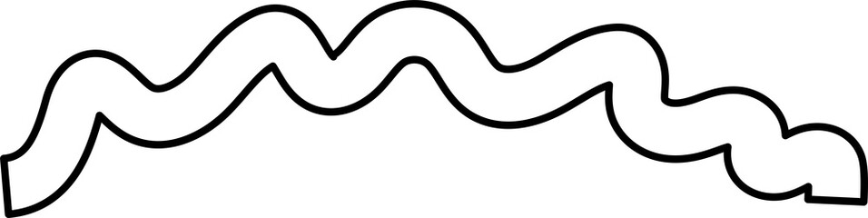 Lines curved doodle. Design elements