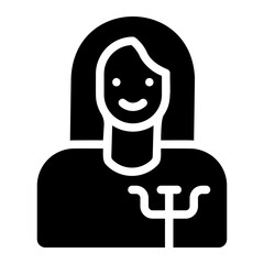 psychologist glyph icon