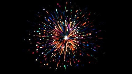 Abstract Colorful Explosion: A Burst of Light and Color