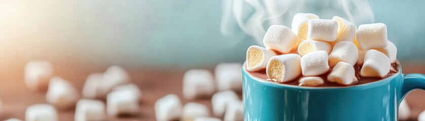 Deliciously Warm Hot Chocolate Topped with Fluffy Marshmallows in a Cozy Mug Inviting Comfort and Joy During Winter Evenings at Home with Loved Ones