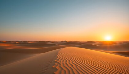 Naklejka premium sunset in the desert
