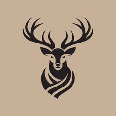 Deer Head Silhouette T-Shirt Design &ndash; Majestic Stag Antler Graphic Art for Nature Lovers