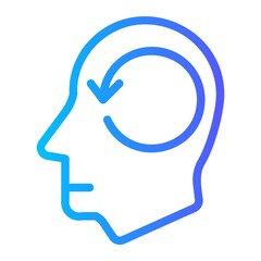 memory recall gradient icon