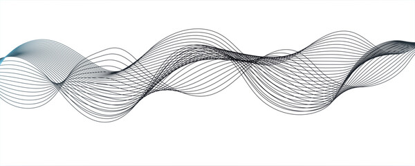 Fototapeta premium Abstract Background Gradient Blue, and white Wave Line on White Backdrop. Vector abstract colorful flowing wave lines isolated on white layers strokes waves line design.