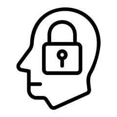locked line icon