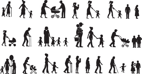 Fototapeta premium a sat of person silhouette victor element. 