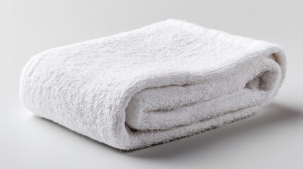 Soft folded towel top view White background and textile texture perfect for spa or home illustration